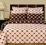 9-PC Pink & Chocolate King size Bloomingdal Down Alternative Bed in a bag Comforter