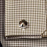 Round Swarovski Smoked Topaz Stone Cufflinks