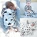 Baby Girl Boy Clothes Striped Bodysuit Romper Sleepwear Pajamas Outfits Costume (0-3 Months, White)