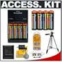 Deluxe Accessory Kit with Multi-Voltage Charger + 8 AA Rechargeable Batteries + Tripod + Cameta Bonus Accessory Kit for Fuji Finepix A100, A150, A500, A600, A610, A700, A800, A820, A900 & A920 Digital Cameras