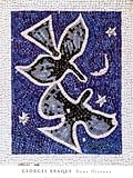Deux oiseaux by Georges Braque Framed with Black Decor Wood Frame 1.25 inch width, 3/4 inch depth