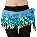 HOTER® Multi-Row Paillettes Gold Coins Belly Dance Wrap & Hip Scarf, Lively Style
