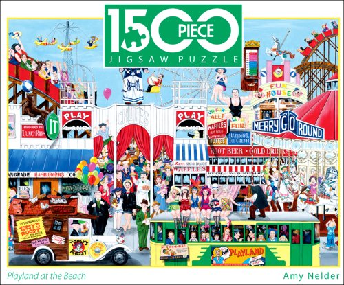 61jI6aAt0wL Ceaco 1500 Piece Puzzle   Playland at the Beach