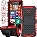 ElBolt TM 3 in 1 Bundle Nokia Lumia 635 / Nokia Lumia 630 Armor Grenade Stand Hard Gel Case -Red with Free Ultra-Sensitive Stylus Pen and Premium Screen Protector by ElBolt TM