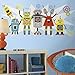 RoomMates Waverly Robots Peel and Stick Giant Wall Graphix