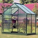 EasyStart Aluminum Frame 4' x 6' Garden Greenhouse with Double Wall Polycarbonate Panels