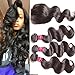 Unice Hair 3 Way Part 1pc 4x4 Lace Closure with Virgin Brazilian Human Hair 3 Bundles Weaves 4pcs Lot Body Wave Natural Color