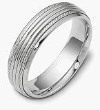 6.5mm Comfort Fit Platinum Wedding Band Ring