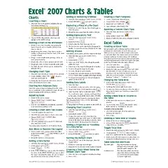 Microsoft Excel 2007 Charts & Tables Quick Reference Guide (Cheat Sheet of Instructions, Tips & Shortcuts - Laminated)