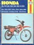 Honda XL/XR80, 100, 125, 185 and 200 Owner's Workshop Manual