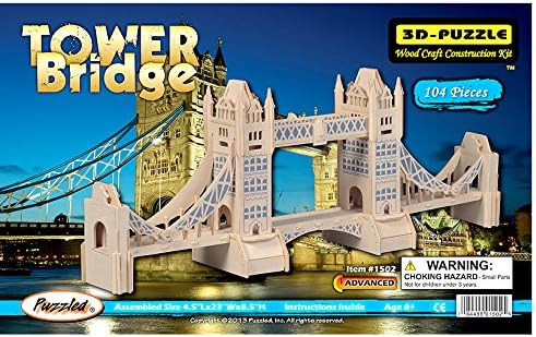 YinheMed DIY 3D Wooden Puzzle - London Bridge Cedarwood - Handmade Jigsaw Woodcraft Kit Wooden Handcraft Educational Products Wooden Art Intarsia
