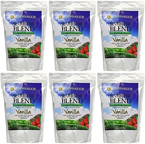 (6 PACK) - Sunwarrior Blend Raw Vegan Powder - Vanilla Flavour | 1kg | 6 PACK - SUPER SAVER - SAVE MONEY