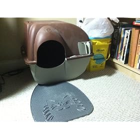 Omega Paw Self-Cleaning Litter Box, Green and Beige