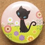 süsser Kätzchen Button Blumenwiese aus Japan