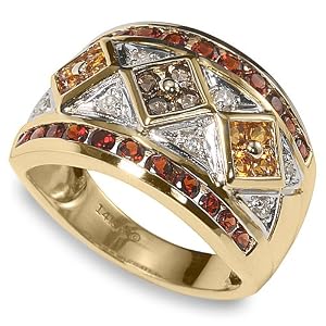 Buy Smokey Quartz and Citrine Ring by Ultra Diamonds