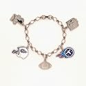 Tennessee Titans Silver Tone NFL Charm Bracelet