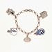 Tennessee Titans Silver Tone NFL Charm Bracelet