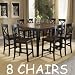 Furniture Englewood 9 Piece Counter Height Dining Set (Rubbed Black Cherry Top) (See Text)