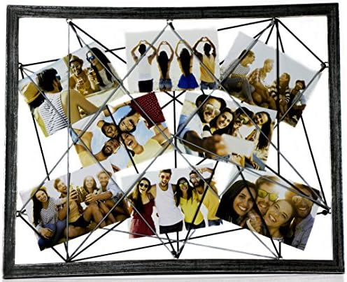 Fun Frame - 16"x20" Collage Photo Display, Unique and Innovative Multiple Picture Frame For Hanging or Standing, Easy, Fast and Fun - Frame Your Pictures, Notes and Memories, Light-Weight Material