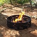 Forest Scene Fire Ring - Black (36")
