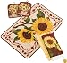 Kitchen Compliments 5-Piece Kitchen Set, Pottery Sunflower
