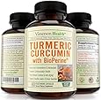 Turmeric Curcumin with Bioperine&reg; Anti-inflammatory, Antioxidant & Anti-Aging Supplement with Black Pepper for Best Absorption. Premium Pain Relief & Joint Support. 100% All Natural & Non-Gmo