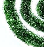Pack of 6 Soft & Sassy Green Christmas Tinsel Garlands 12'