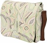 Jessica Messenger Backpack Diaper Bag in Lemon Lime Dot
