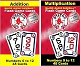 MLB Math Flash Cards Addition and Multiplication - Red Sox (2 Packs) - Boston Red Sox