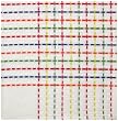Durable Woven Jacquard 100% Cotton White and Colorful StripesTablecloth 54x90 Inches