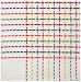 Durable Woven Jacquard 100% Cotton White and Colorful StripesTablecloth 54x90 Inches