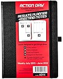 Action Day Academic Weekly Planner 2015-2016, 8x11-Inch, Black