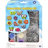 New Image Group SGP-89 Suncatcher Group Activity Kit, Butterfly and Flowers, 12-Pack