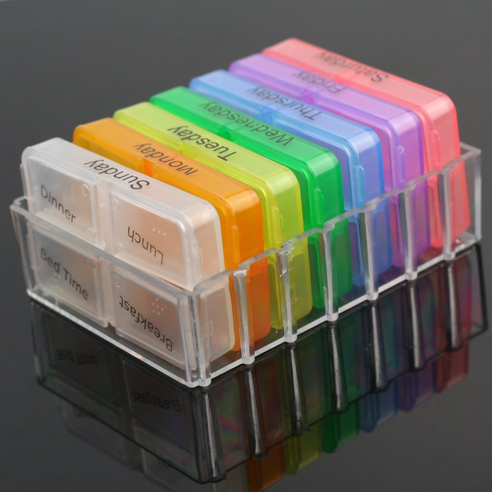 7 Day Container Case Tablet Pill Box Holder Weekly Medicine Storage Organizer eBay