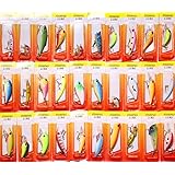 LotFancy Lot 30 PCS Sorts of Fishing Lures Crankbaits Hooks Minnow Baits Tackle