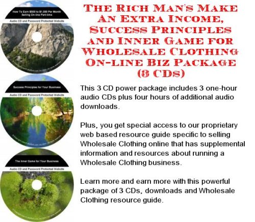The Incredible Earn More Money, Marketing and Inner Game for Wholesale Clothing On-line Businesses 3 Course Pack