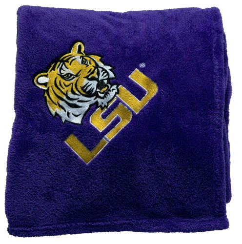 LSU Tigers Embroidered Fleece Throw (50 x 70-inch)