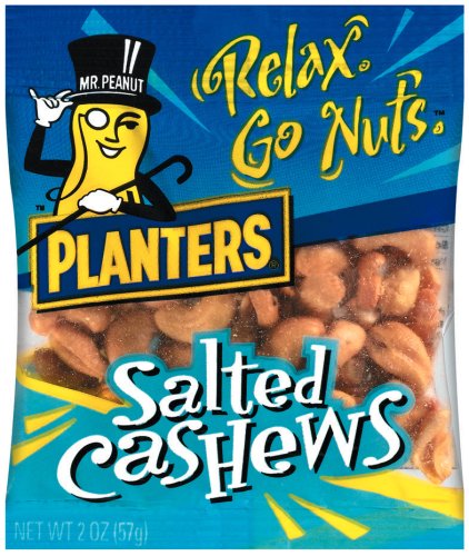 Planters Cashews, 2-Ounce Bags (Pack of 24)