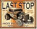 Last Stop Rods Metal Tin Sign 16" X 12.5"