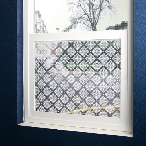 Damask Sheer Window Film - 3 ft x 4 ft