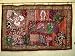 Vintage Bridal Red Exotic India Bead Tapestry Wall Hanging Throw 70