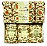 Organic Oatmeal Exfoliating Shea Butter Spa Soap Set by Greenwich Bay Trading Co. Individually Wrapped 3 x 4.3 oz in Gift Box