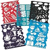 Plastic Stencils Assorted Designs (pack of 10)