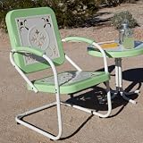 Paradise Cove Retro Metal Arm Chair Color - Green