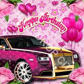 8'x8' Club Pink Birthday Hip Hop Background Backdrop