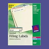 Avery 5966 Permanent self-adhesive laser/ink jet file folder labels, 1500/bx, yellow border