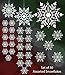 BANBERRY DESIGNS Snowflake Ornaments - Set of 42 White and Silver Snow Flakes
