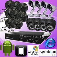 DNT 8ch 8 Channel H.264 Standalone Surveillance CCTV DVR Digital Video Recorder with 8 Color Day Night Vision Camera Security Complete System Package, Real Time CIF Record 240fps, Remote Network Monitoring, Support Internet Explorer, I-phone, Android, Wince, Symbian. CMS Software, 8ch Playback Simultaneously, USB Backup/vga Output/8 Audio Input, Support USB Mouse Control with 500GB Hard drive