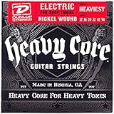 Dunlop DHCN1254 Heavy Core Nickel Wound Guitar Strings, Heaviest, .012-.054, 6 Strings/Set