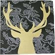3 Packs of Novelty Royal Deer Cherubs Print Luncheon Napkins, Pack of 20, Total 60 Count